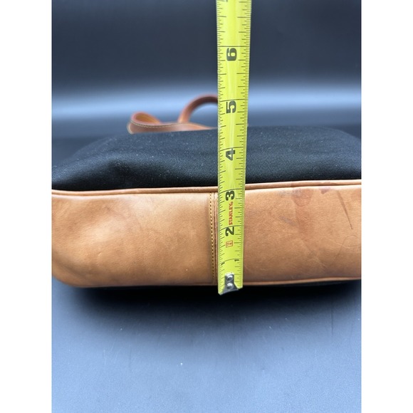 Dooney Bourke Black Canvas & Ran Leather Satchel, Handbag, Top Handle Bag - Picture 8 of 11